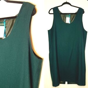 Vintage 1990's green wool jumper dress - harvé bernard